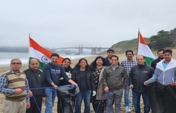 #G20BeachCleanUp event organized by the Consulate General of India – San Francisco @CGISFO at Baker Beach, San Francisco on 21 May 2023.